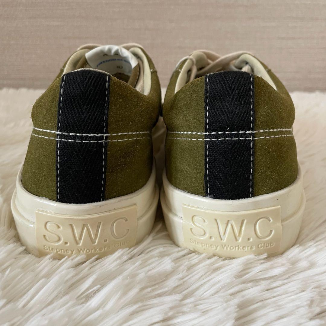 美品 SWC スニーカー 41 26cm グリーン SWC スエード