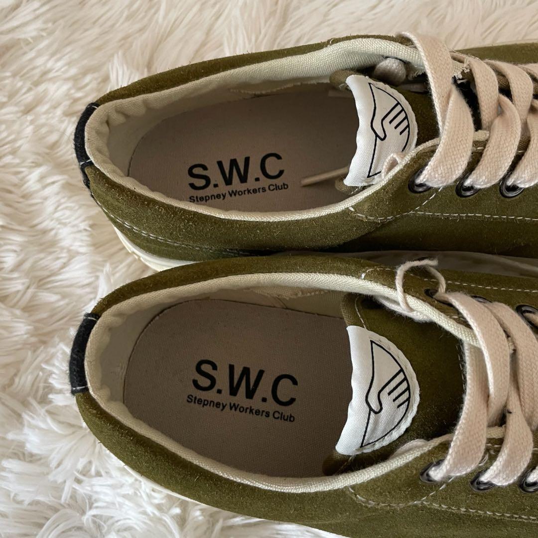 美品 SWC スニーカー 41 26cm グリーン SWC スエード