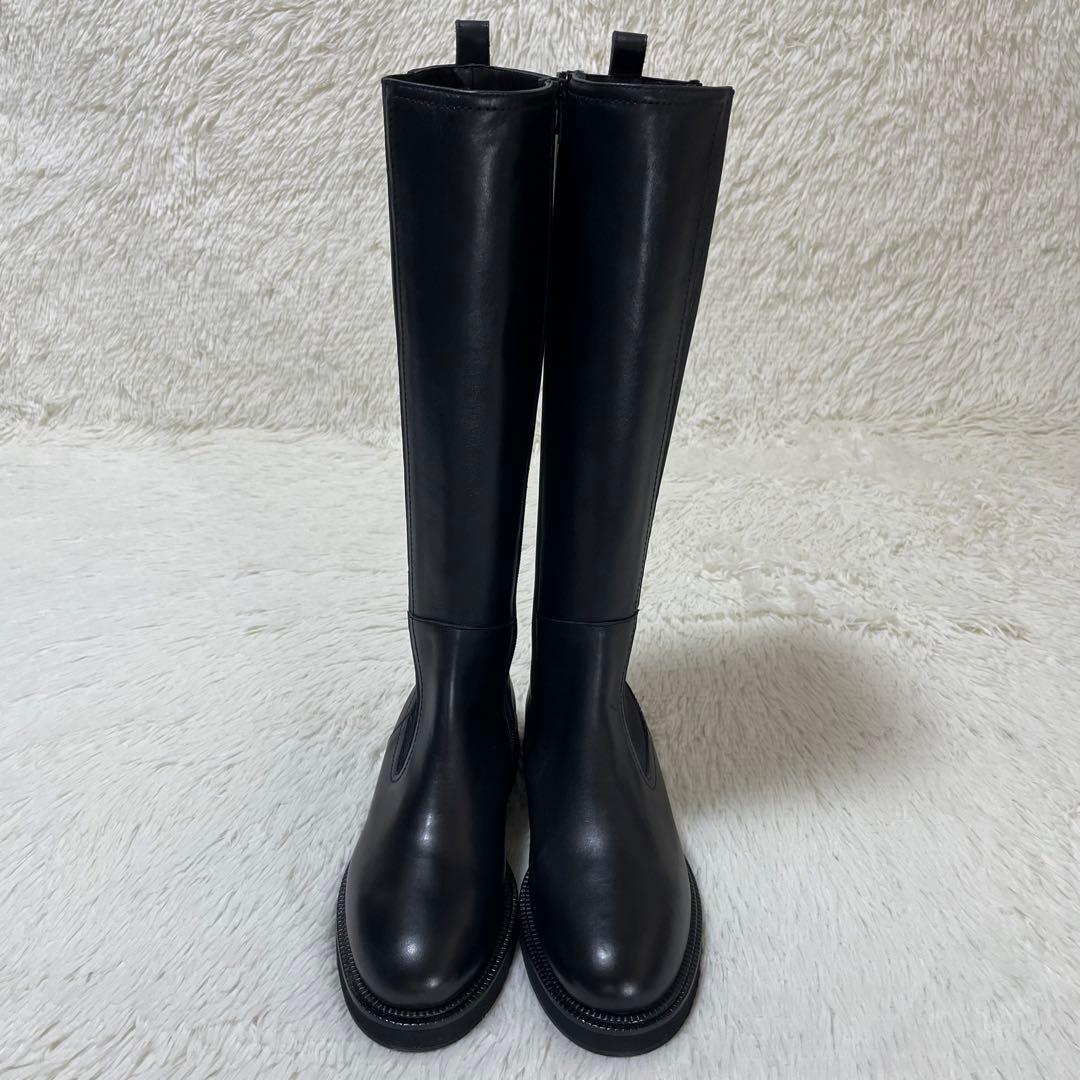 新品未使用品✨定価5万　ナポレオーニ　イタリア製　ロングブーツ　本革　22.5