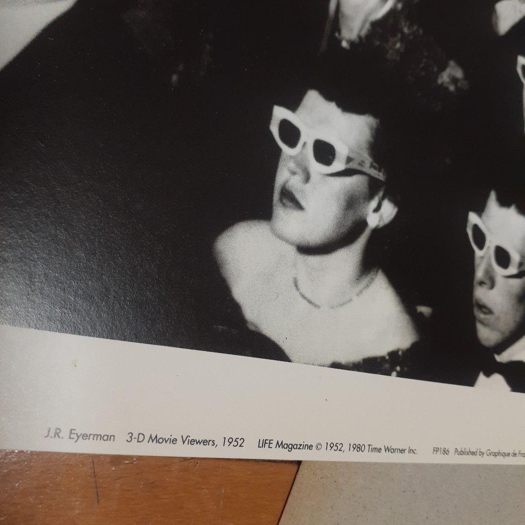 ビンテージ　ミッドセンチュリー　FRANCEプリント　3D CINEMAポスター