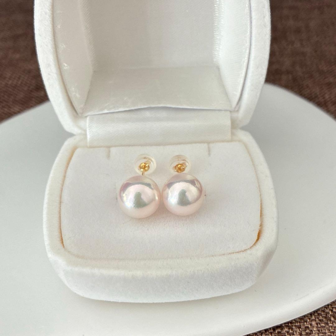 天女クラスアコヤ本真珠ピアス新品未使用ケース付き