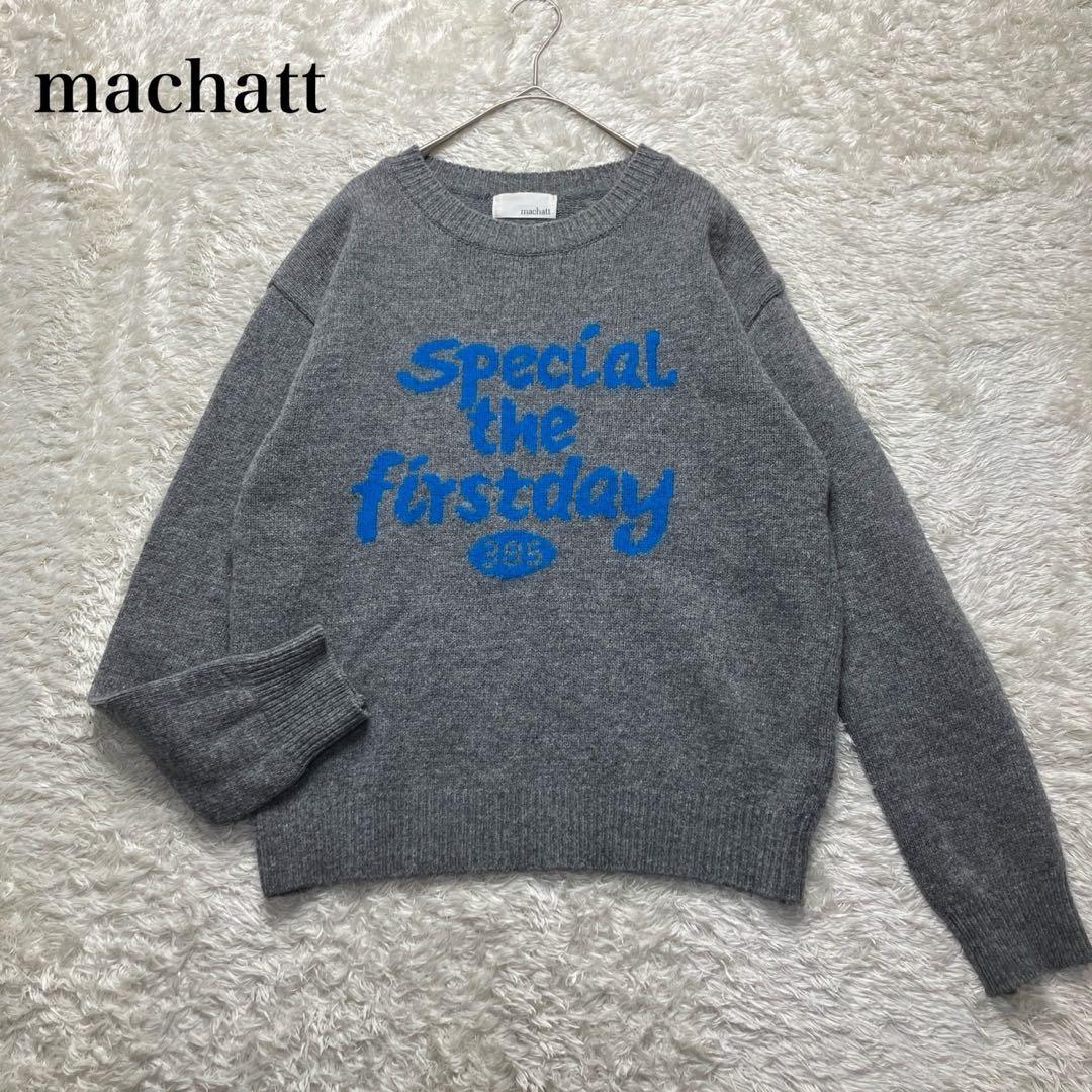 希少✨ machatt マチャット ロゴ ニット ウール混 グレー 韓国製