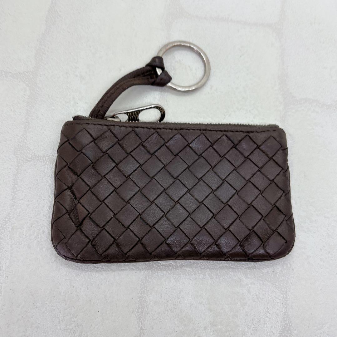 人気✨Bottega Veneta ダークブラウン ケース キーリング付き