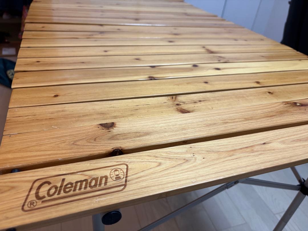 Coleman ナチュラルウッドロールテーブル120