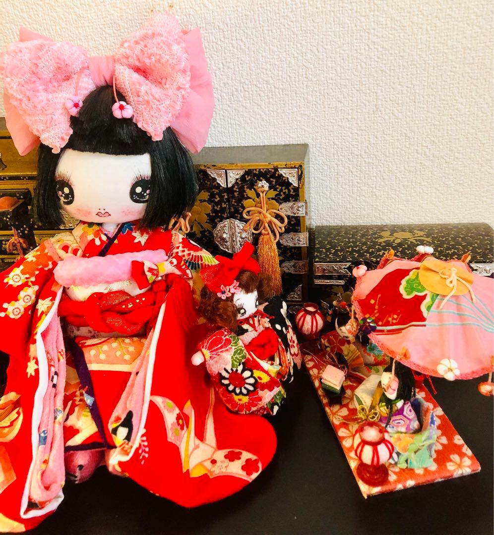 ♡かっぱのオーコ様ご確認♡約35cm◦12cmボネ無しお着物＆お雛様♡