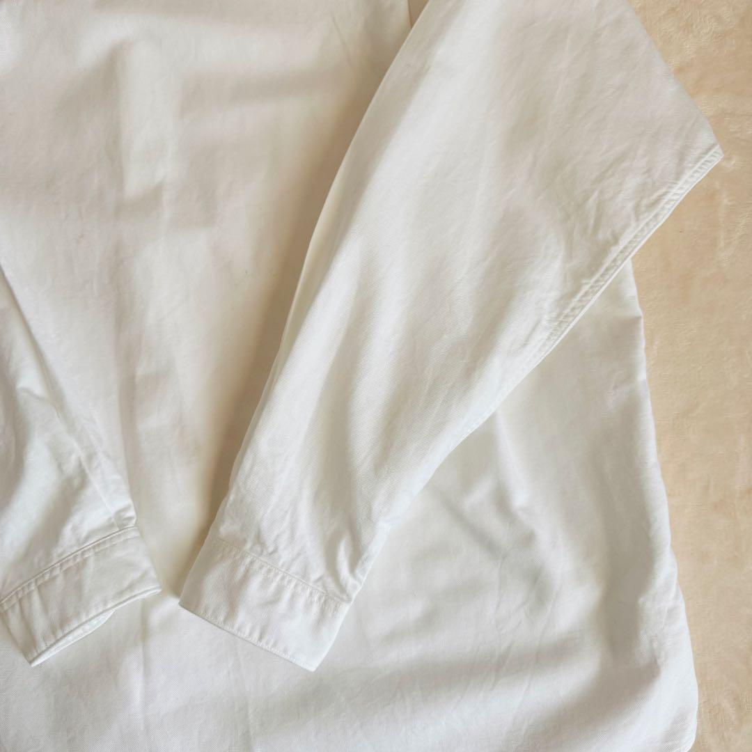 【美品】DANTON ダントン バンドカラーシャツ ホワイト 38 ゆったり