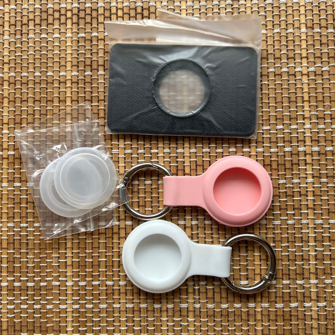 Air tag 2個セット　財布用ケース＋ケースキーチェーン付き