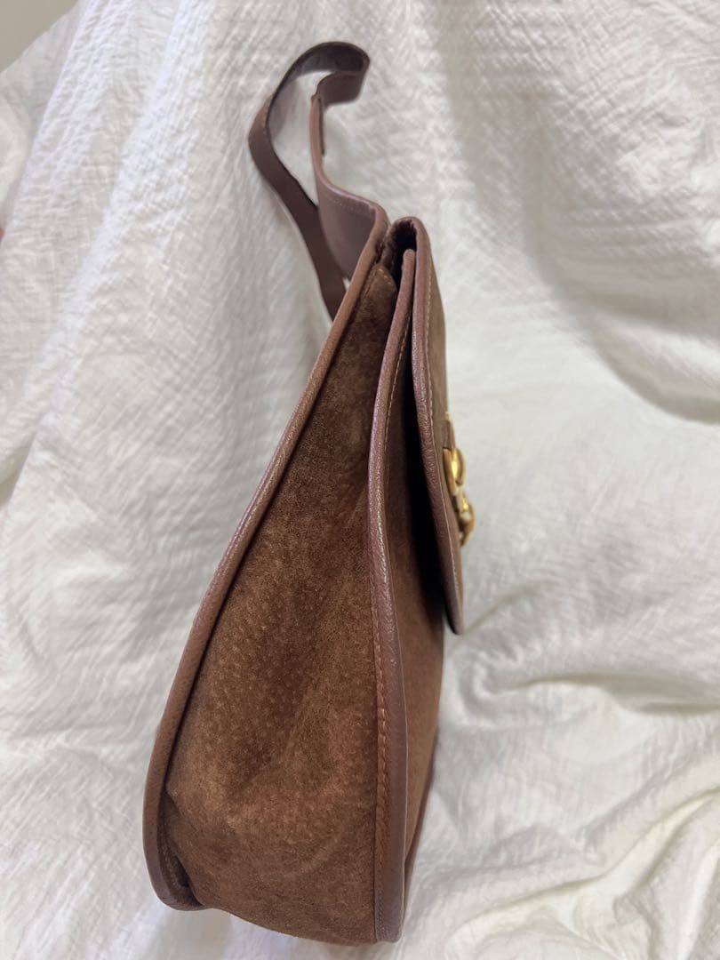 GUCCI オールドグッチ ワンショルダー バッグ スエード ホースビット