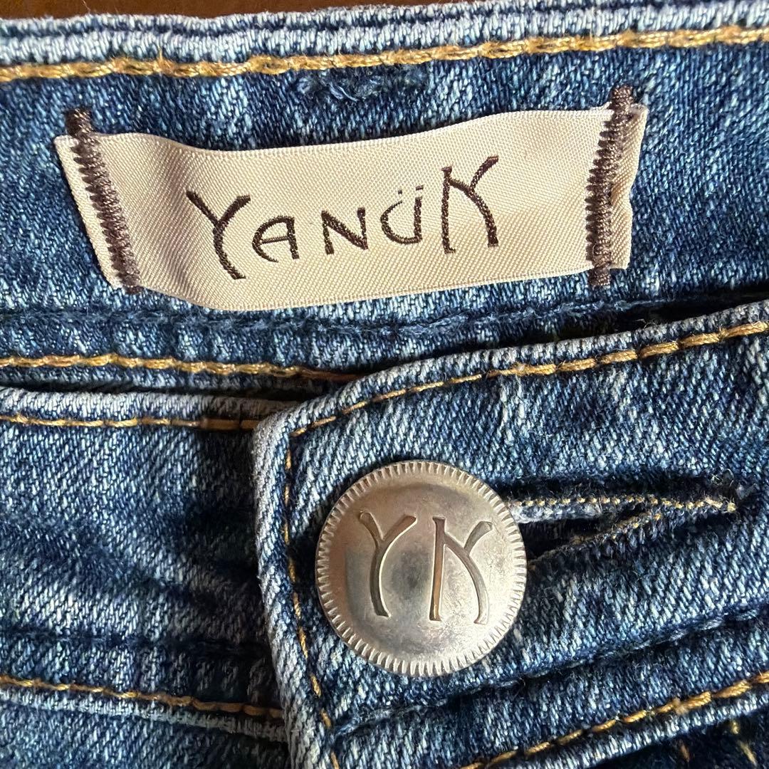 YANUK Joan ワイドレッグデニムパンツ ブルー