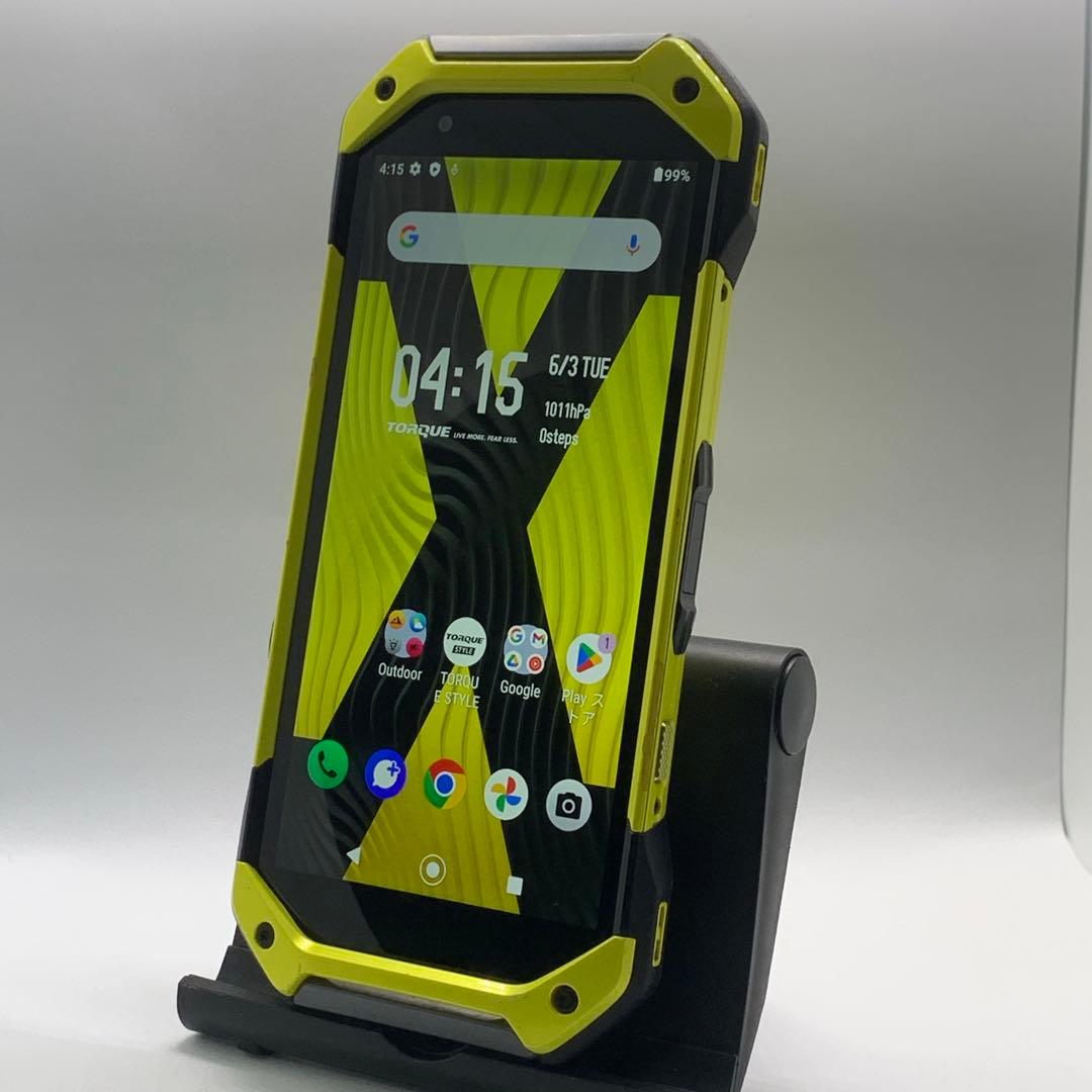 京セラ TORQUE 5G KYG01 イエロー SIMフリー au タフネス