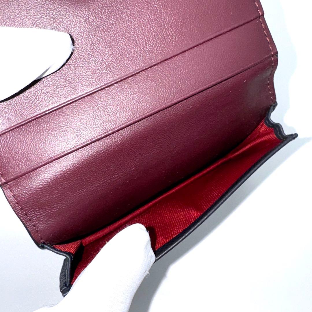 美品✨スマイソン　Panama　カードケース　名刺入れ　レザー　バイカラー　黒赤