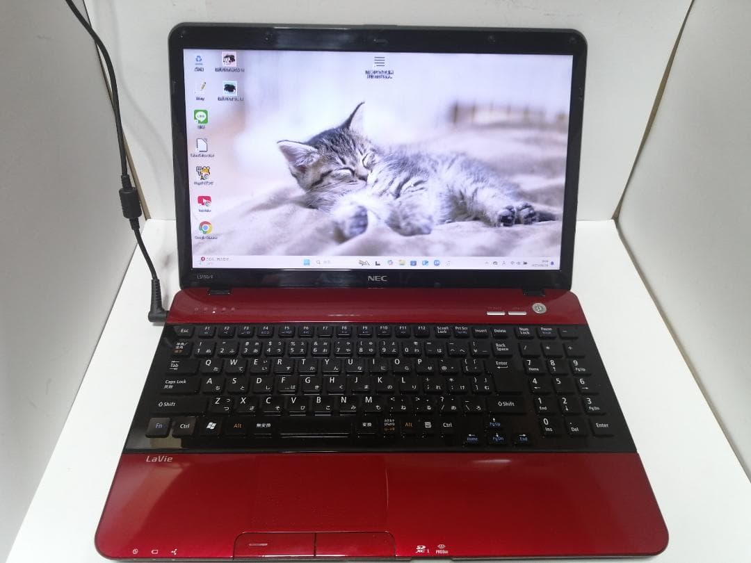 ほWindows11NECノートパソコンwifiメモリ8GB爆速SSD 人気の赤