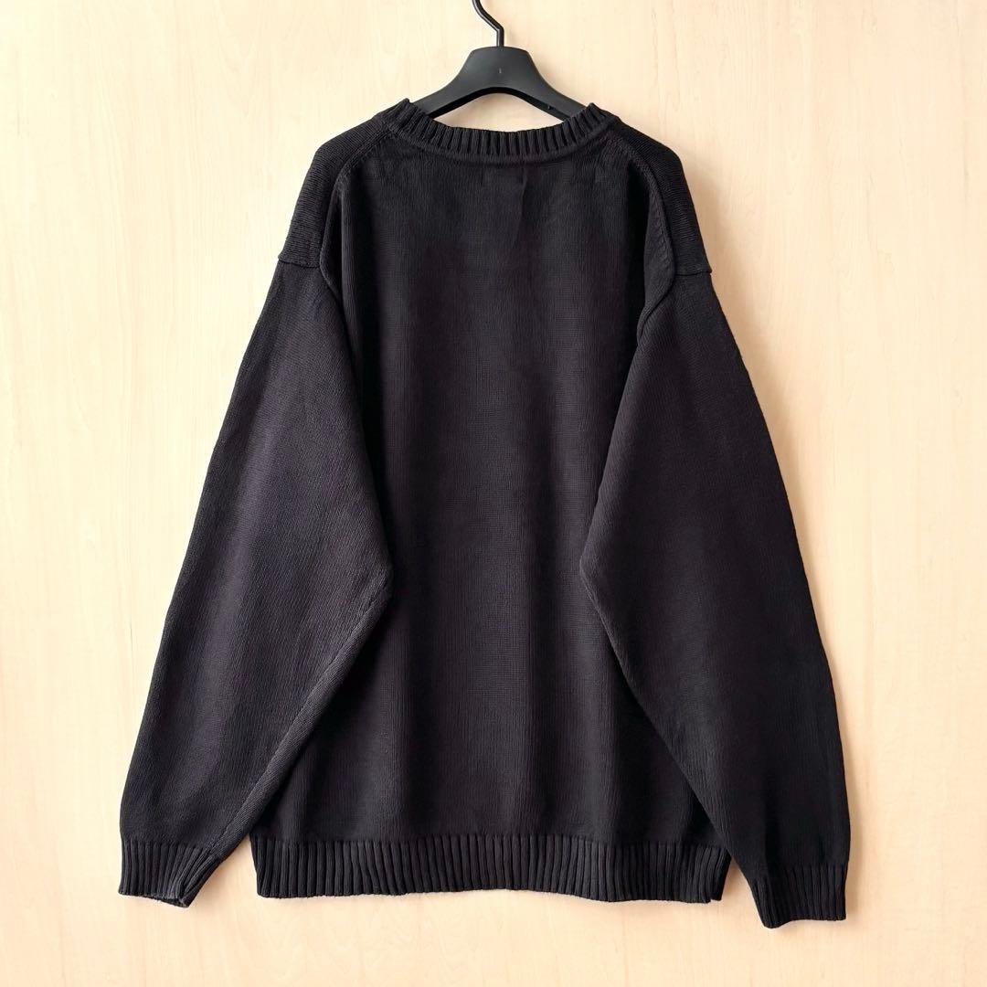 エルエルビーン　無地　コットンニット　黒　ブラック　ノームコア　2XL 大きめ