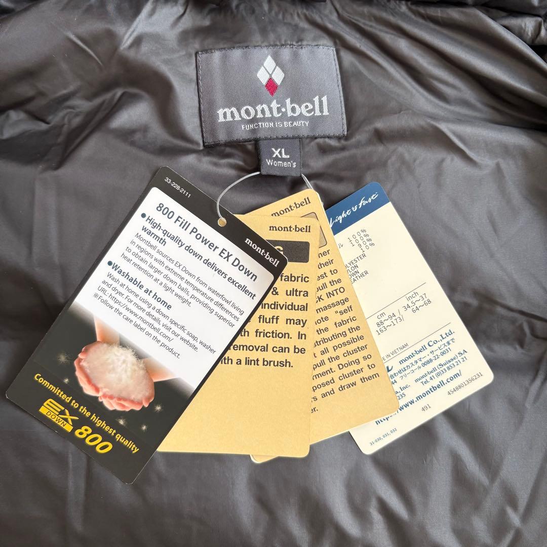 【未使用✨】 モンベル 現行完売品 ブラック トラベルダウンパーカ XLサイズ