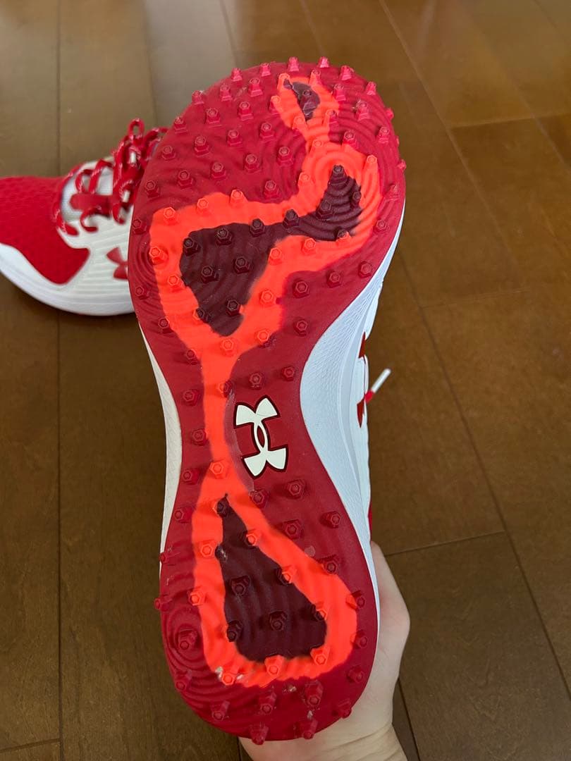 イ*輩様 Under Armour トレーニングシューズ レッド/ホワイト