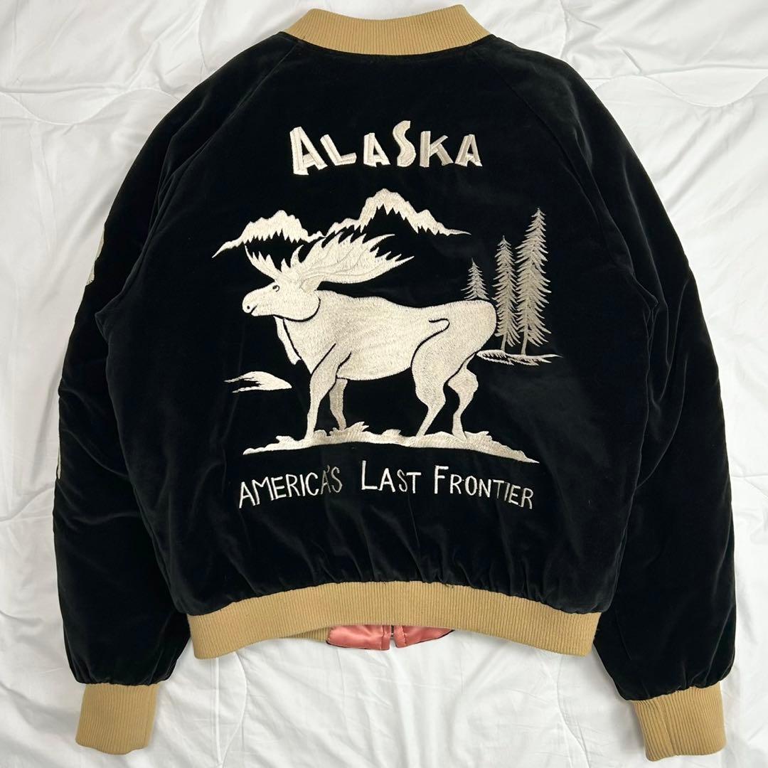 美品/Lサイズ　テーラー東洋　別珍　スカジャン　アラスカ　ALASKA　黒　希少