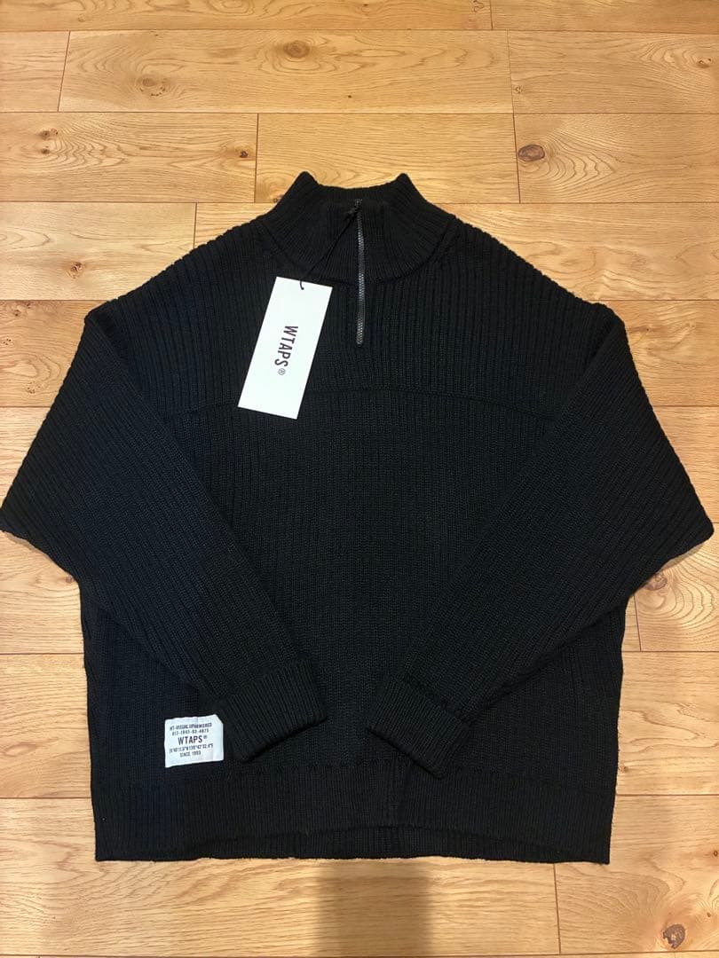WTAPS ハーフジップニット サイズ04 ブラック タグ付き 未使用