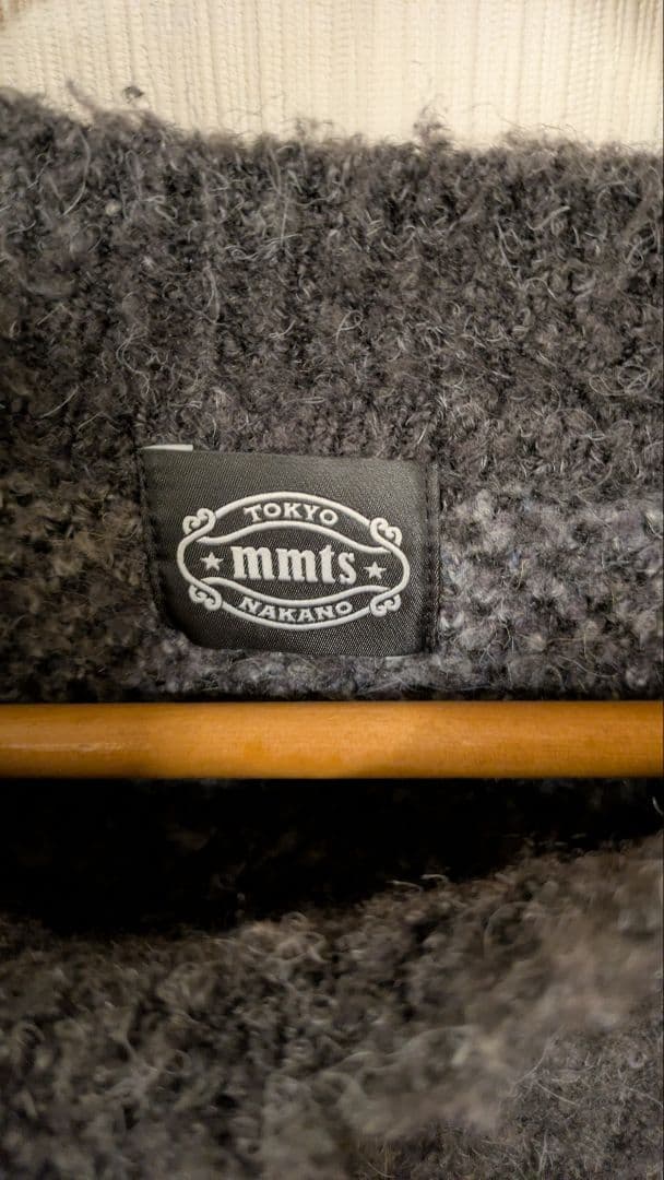 mmts 猫刺繍 ダークグレー セーター