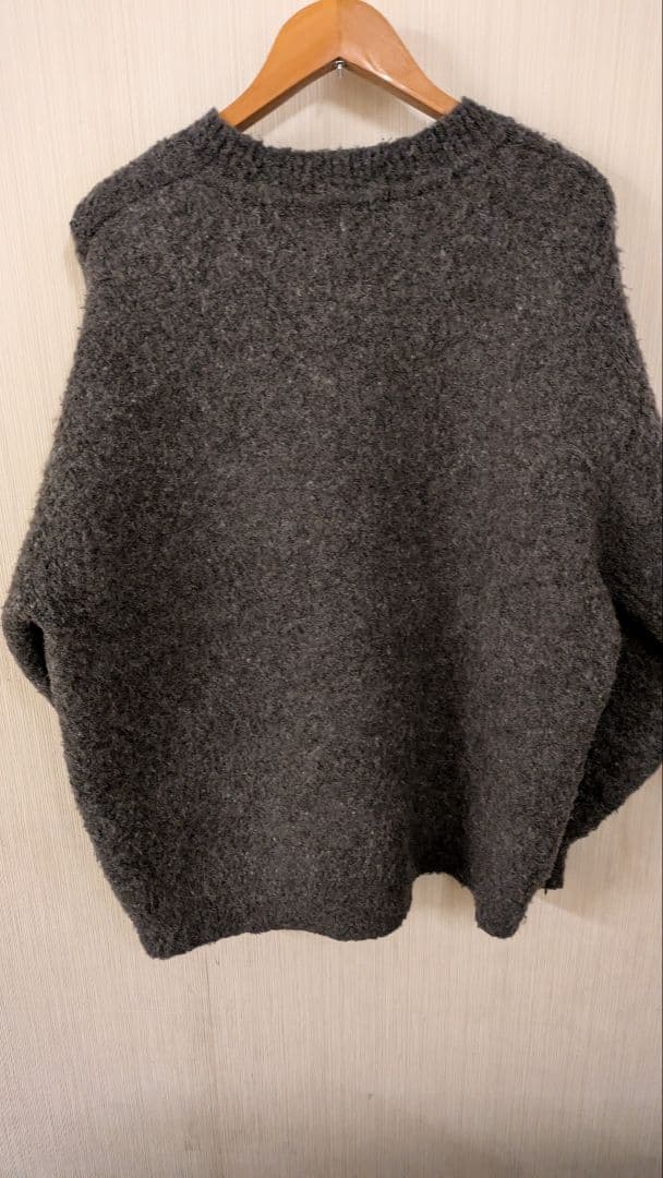 mmts 猫刺繍 ダークグレー セーター