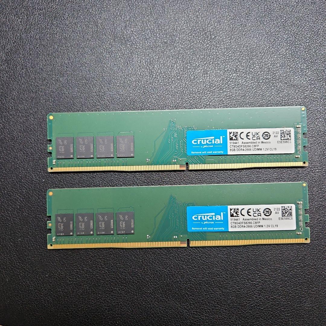 Crucial DDR4-2666　8GB ×2枚　計16GB