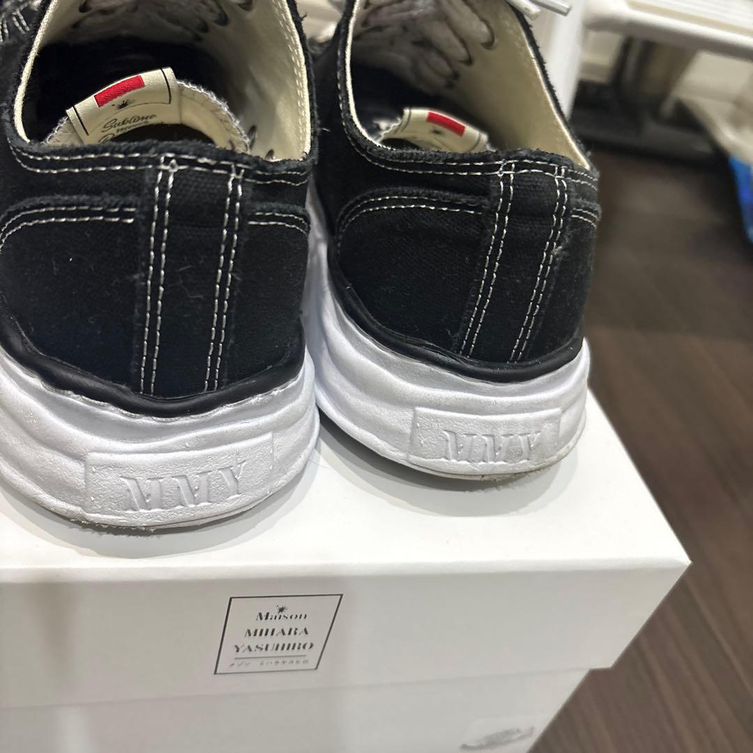MIHARA YASUHIRO ブラック キャンバス スニーカー