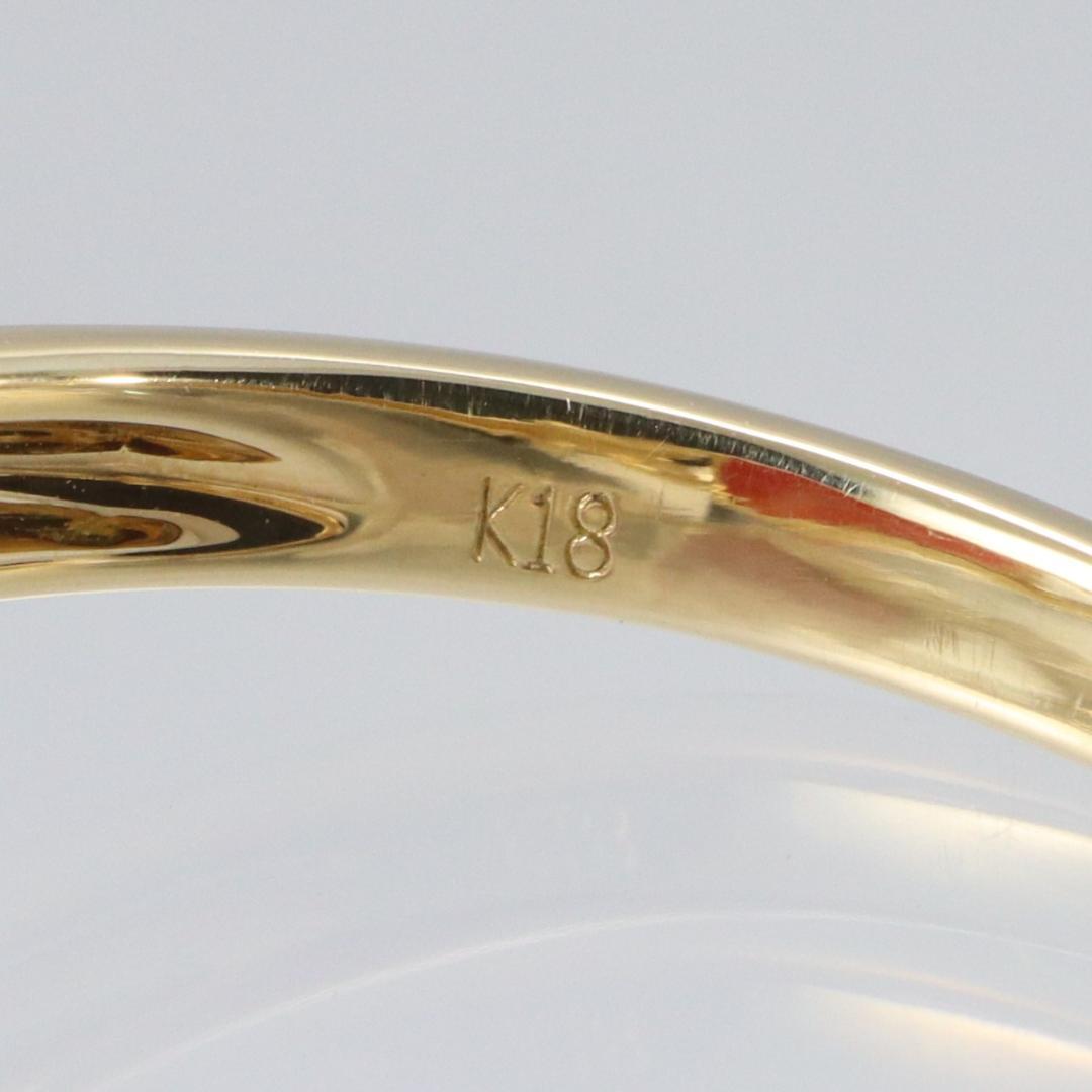 K18サンゴ1.70カラット・ダイヤモンド0.09カラットリング　Size12