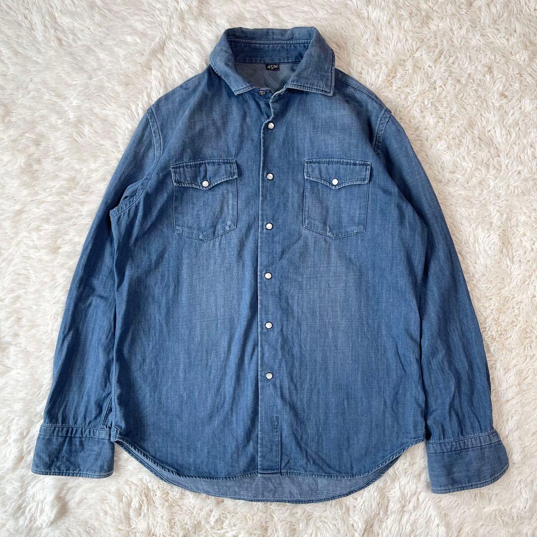 45R フォーティーファイブアール極美品 モンプチデニムの908イースタンシャツ