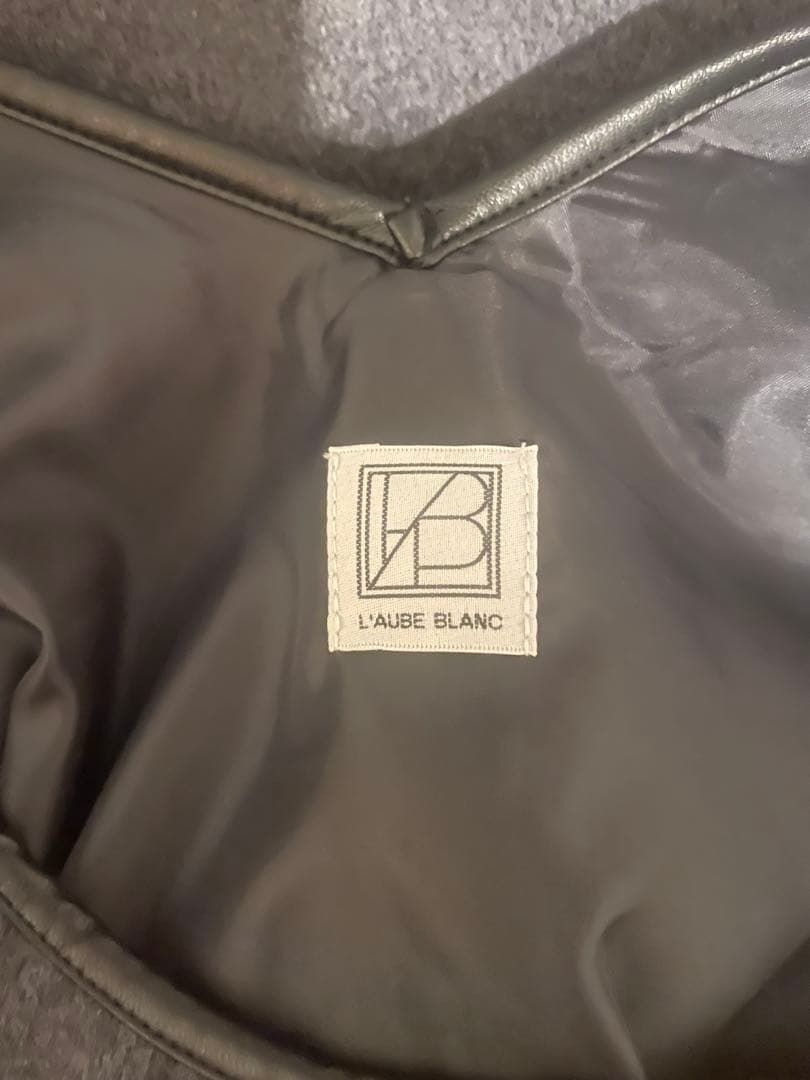 ワンピース laubeblanc LeatherTrimmedWoolJumperDress