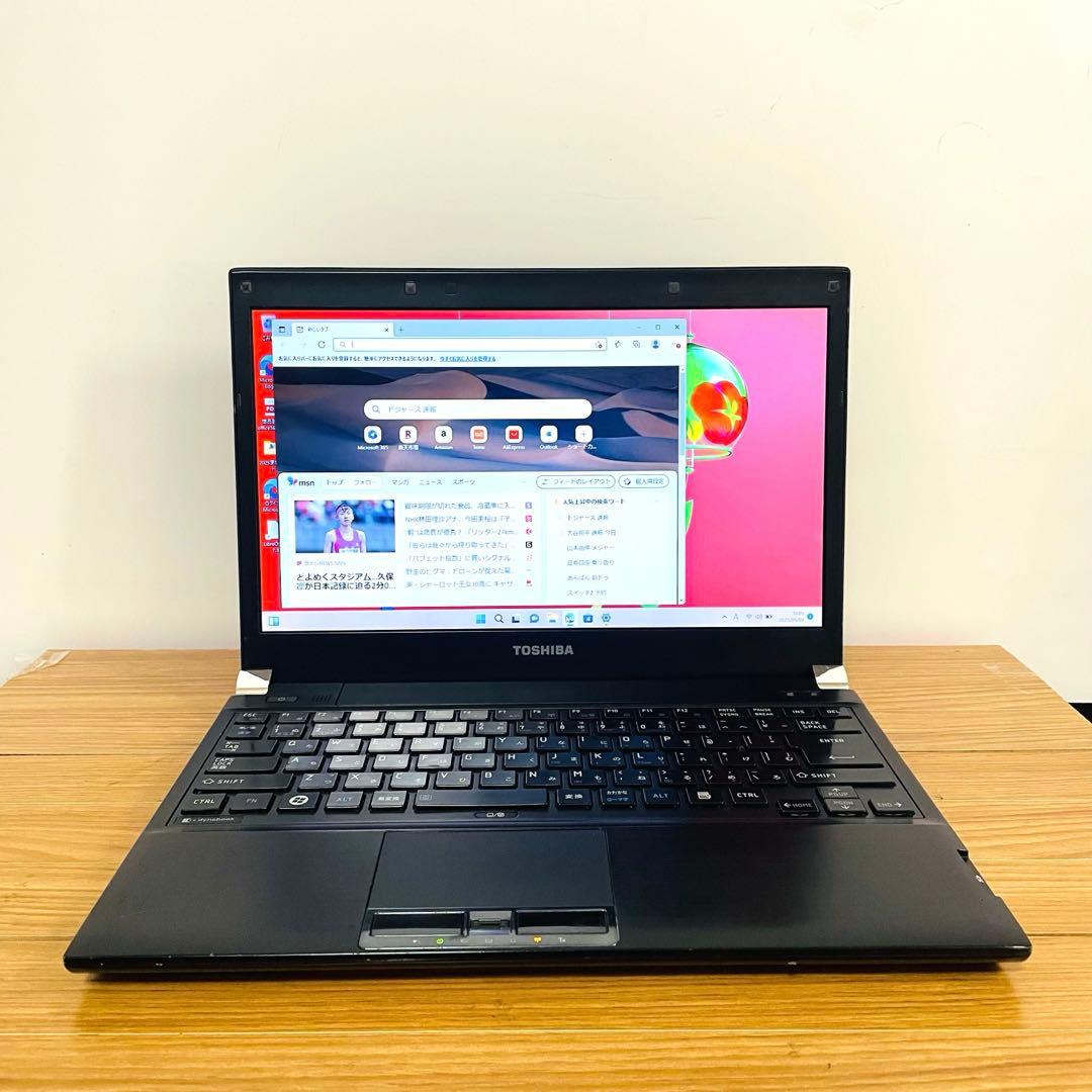 爆安ブラック東芝ノートPC SSDメモリ8ギガwin11 オフィス