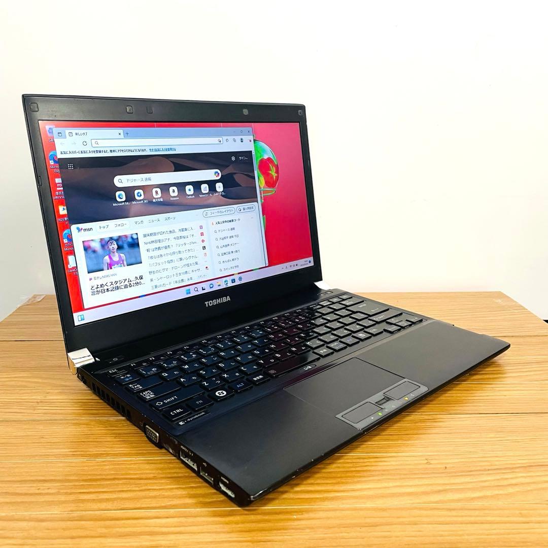爆安ブラック東芝ノートPC SSDメモリ8ギガwin11 オフィス