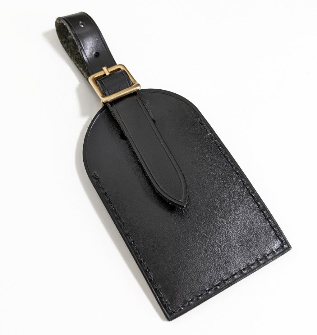 ルイヴィトン ネームタグ ポワニエ セット ブラック×ゴールド レザー
