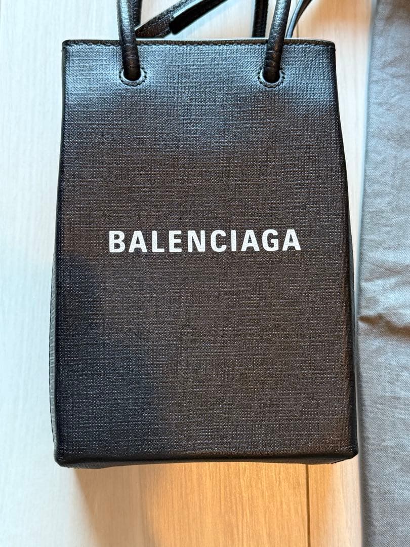 BALENCIAGA バレンシアガ ショルダー フォン バッグ ショッパー 黒