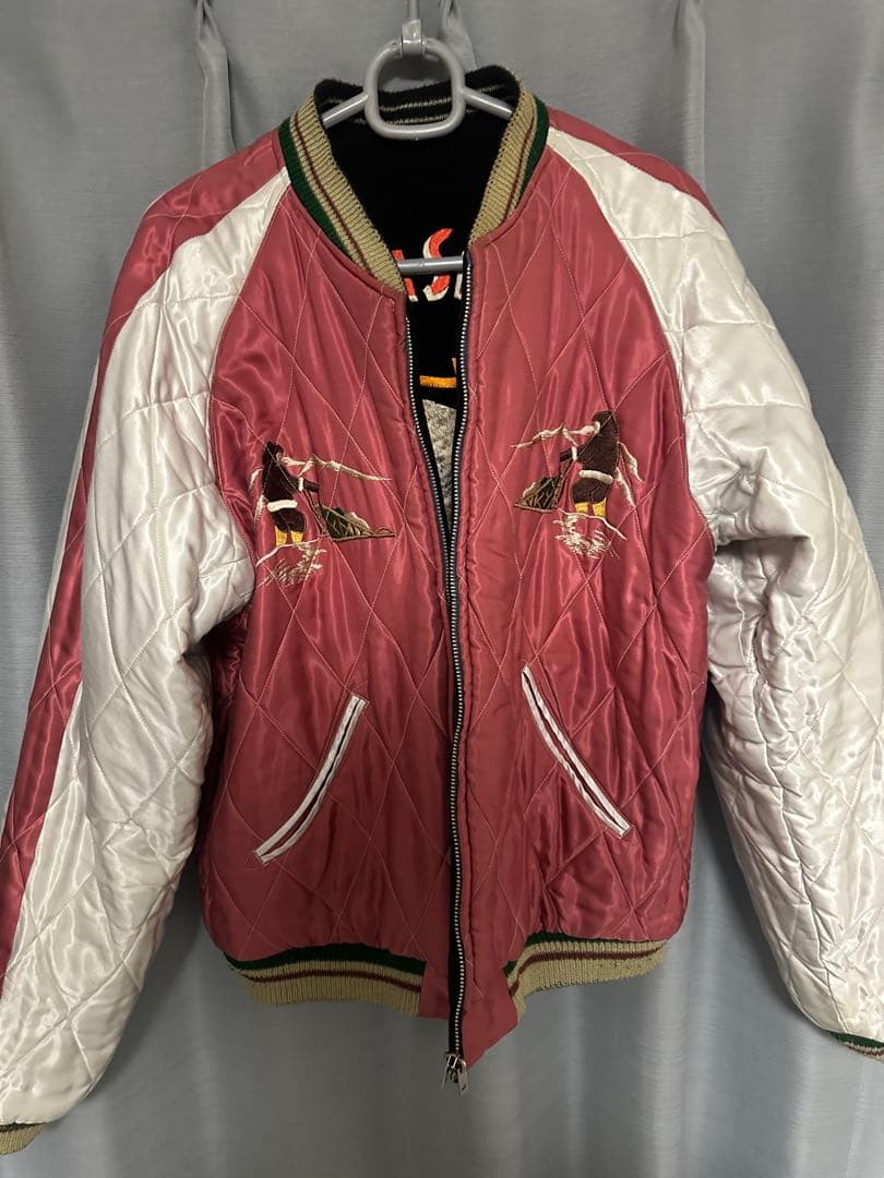 刺繍 スカジャン ブラック　東洋エンタープライズ　アラスカジャン