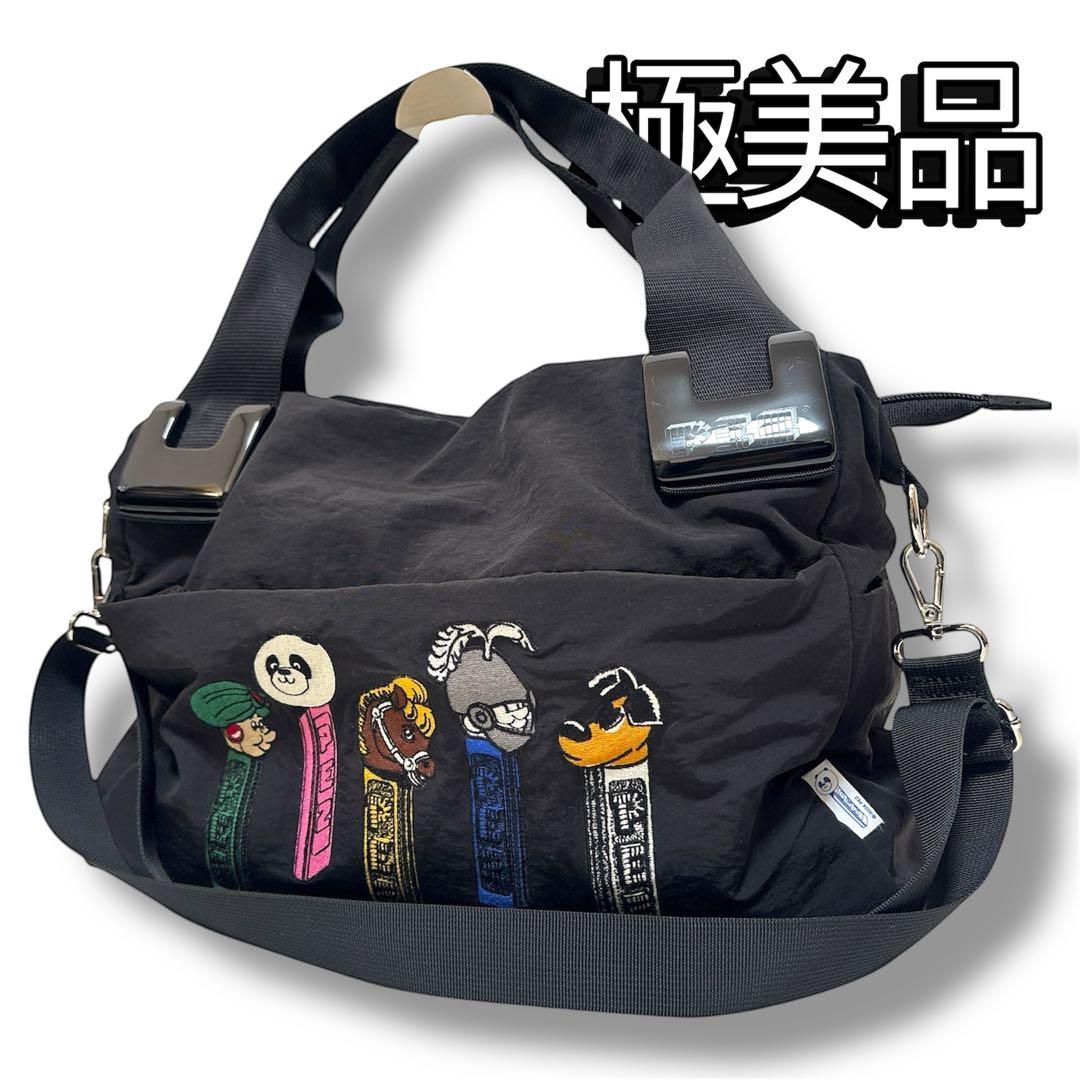 【激レア・完売品】イアパピヨネ PEZ コラボ 2WAY トートバッグ 刺繍 黒