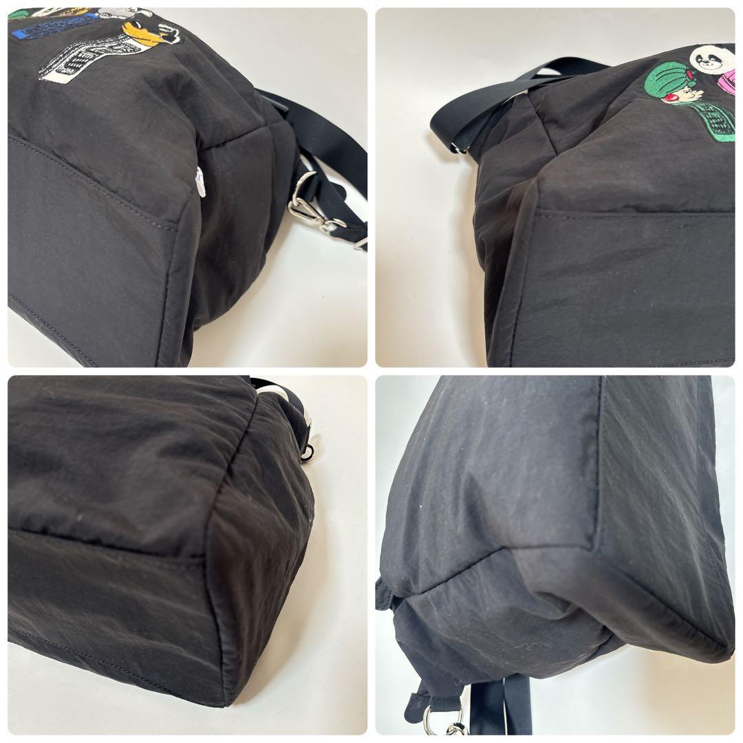 【激レア・完売品】イアパピヨネ PEZ コラボ 2WAY トートバッグ 刺繍 黒