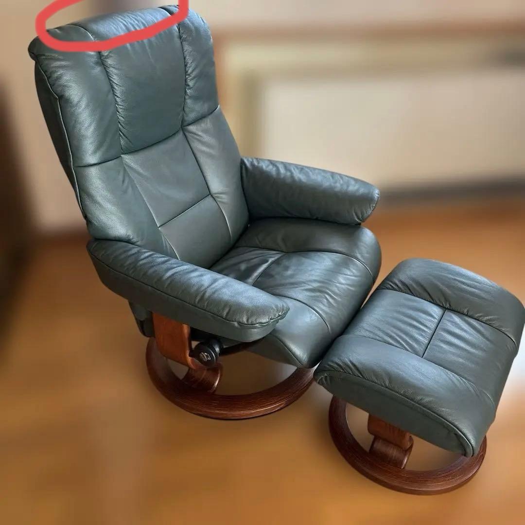 EKORNES　エコーネス　ストレスレスチェア　オットマン付き　深緑