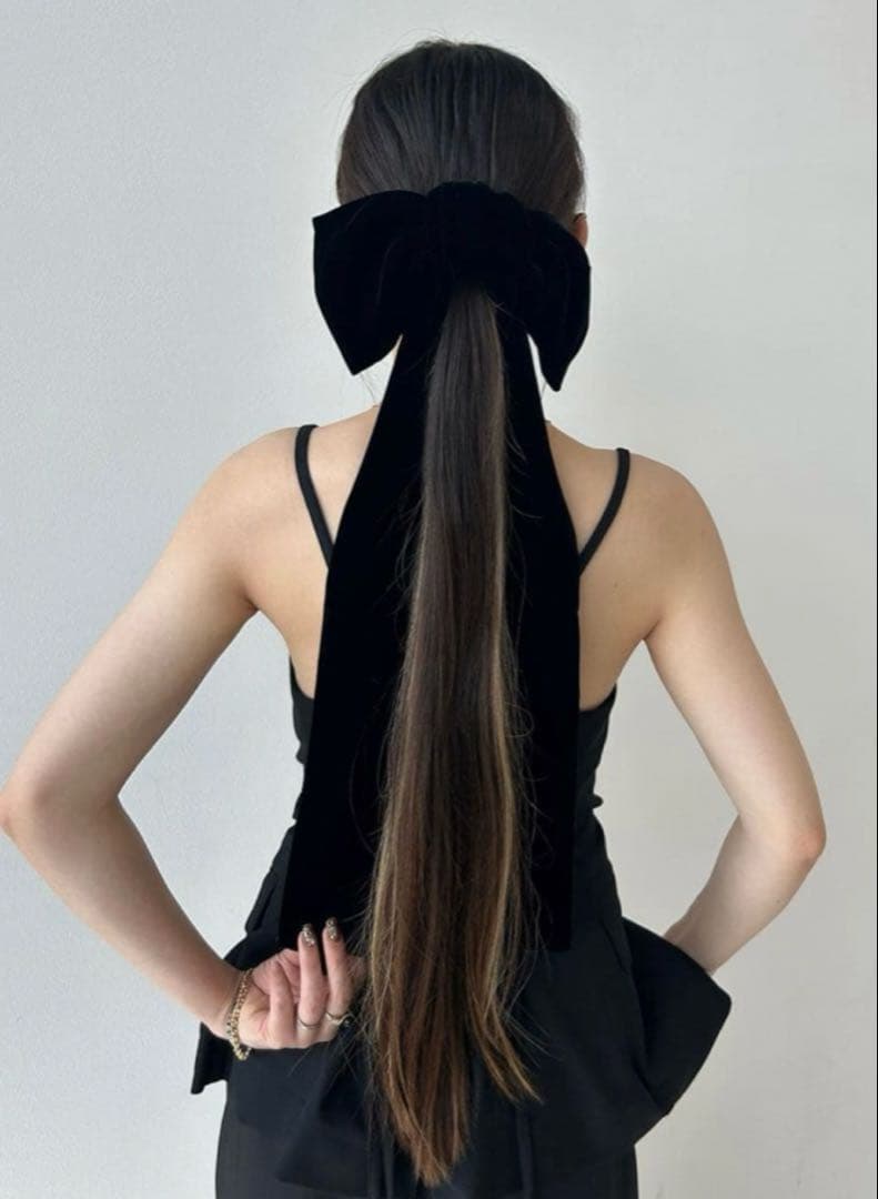 FETICO VELVET LONG BOW HAIR CLIP リボンバレッタ