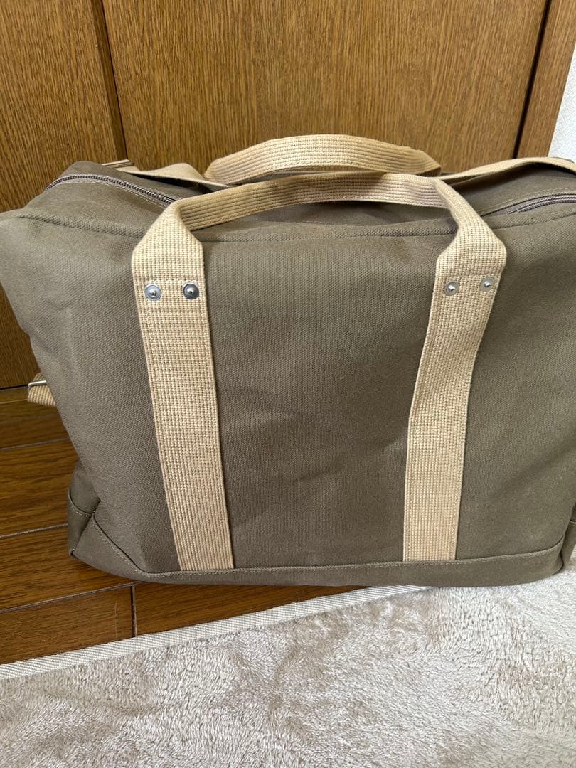 ♪期間限定特別値引き中♪　　犬印鞄製作所のブラウンキャンバスボストンバッグ