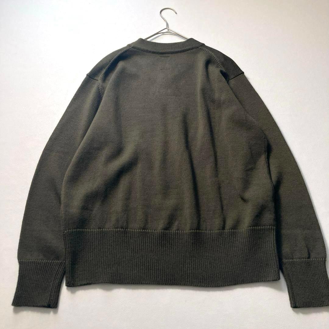 【コーキ】バトナー× SHIPS 別注 ウール100% カーキ ニット 2