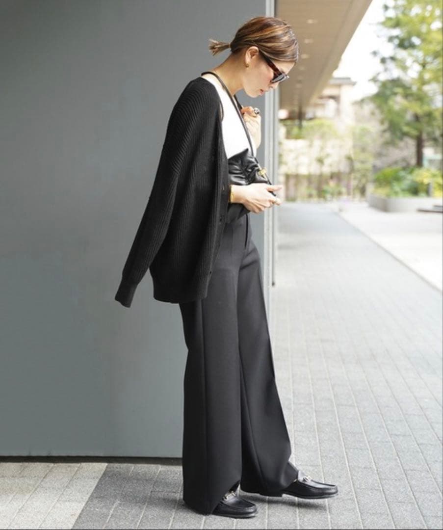 ドゥーズィエムクラス　エブリデイアイライク　シルク　コットンカーディガンＶネック