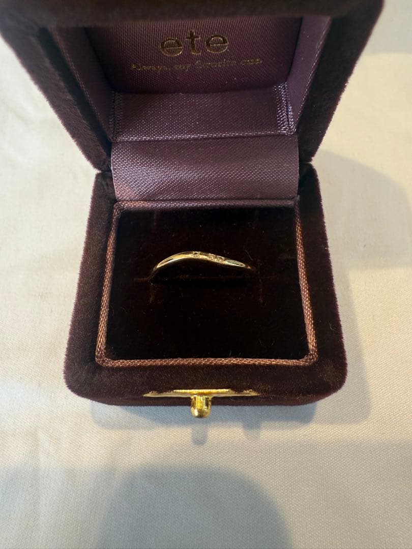【タイムセール】ete K18 シンプル ゴールドリング
