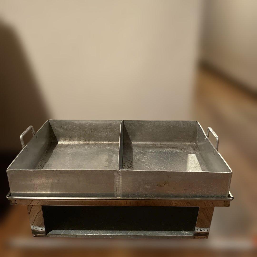 業務用大型アルミ製2分割台はステンレス製ガスを入れて使用します。