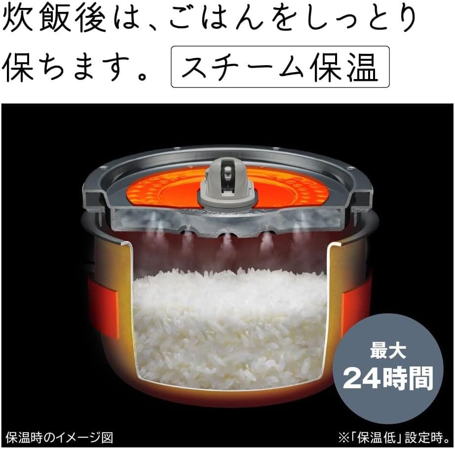 日立 炊飯器 5.5合 圧力&スチームIH 蒸気カット RZ-V100GM W