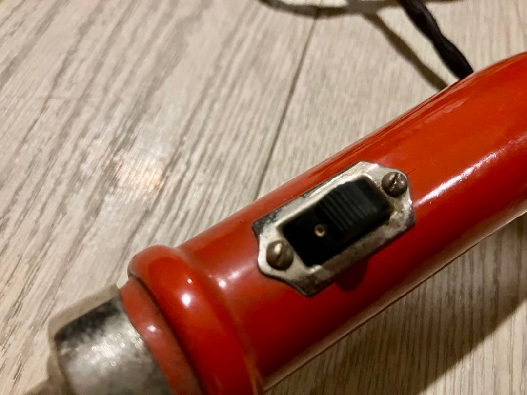 珍品　昭和レトロアイロンコテ　古型電球コンセント