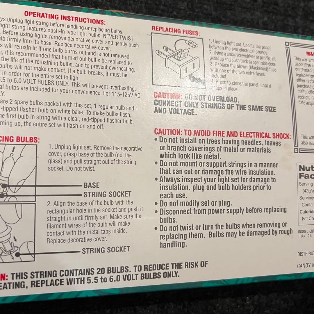 No.B47 m&m's エムアンドエムズ ハッピーライト ライトセット