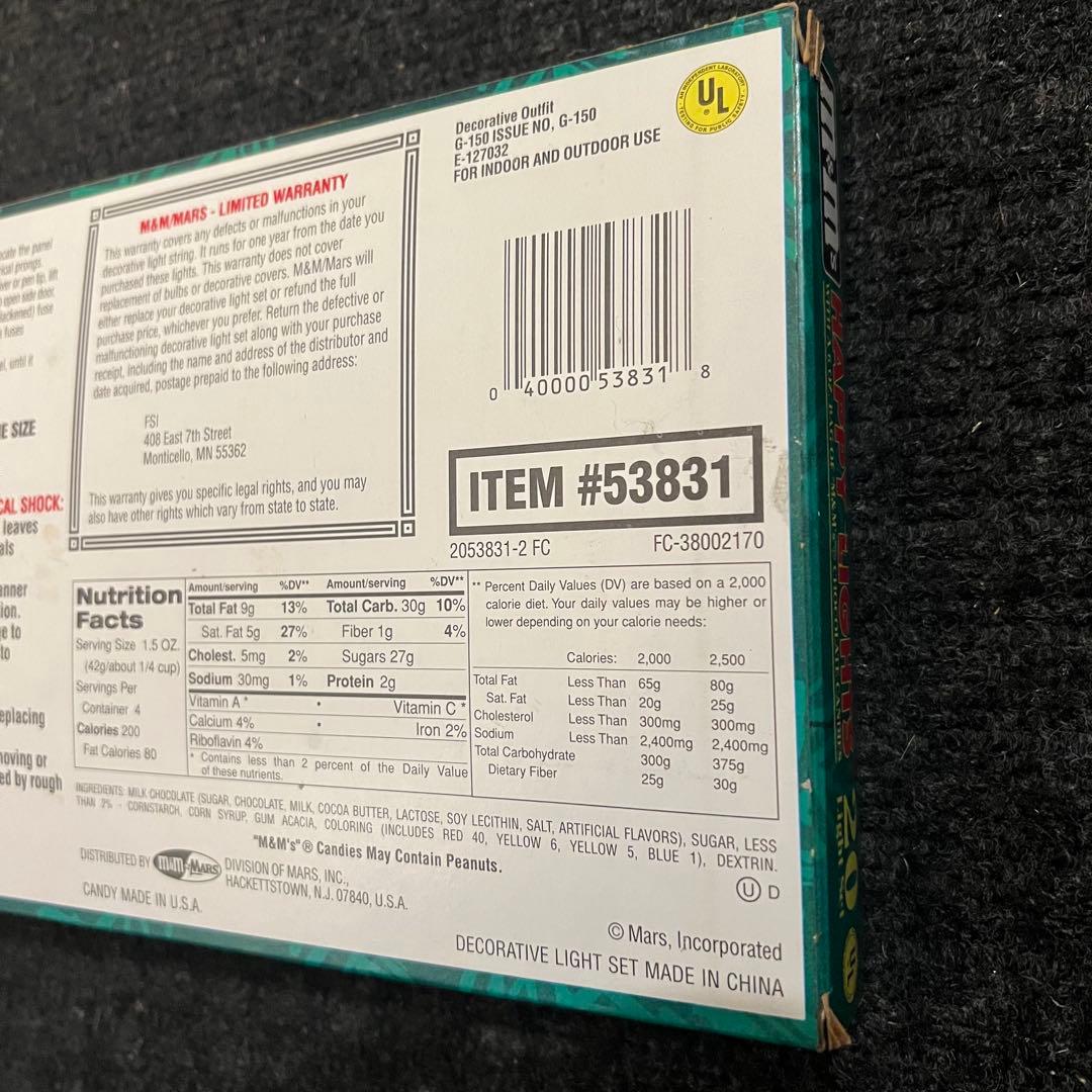 No.B47 m&m's エムアンドエムズ ハッピーライト ライトセット