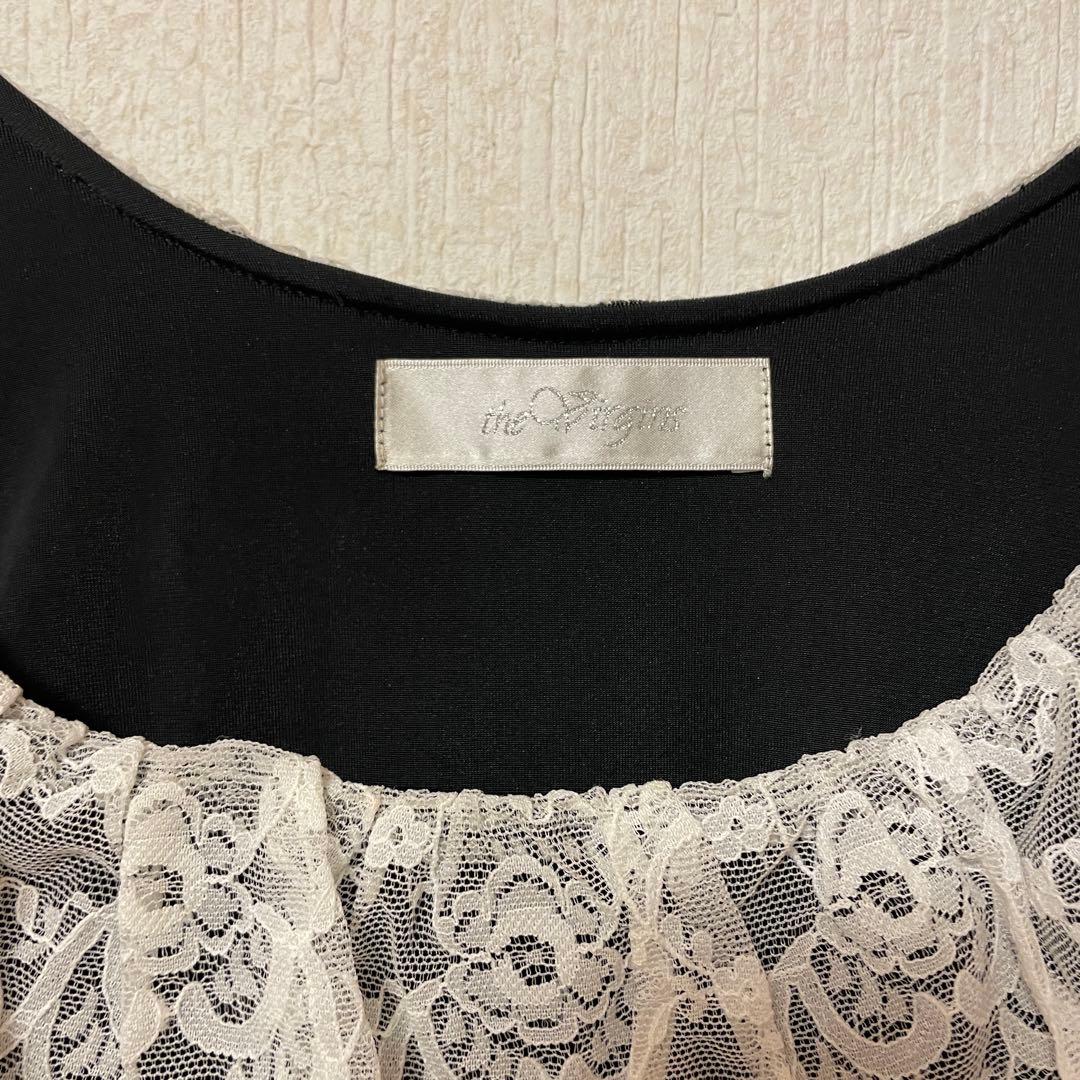 thevirgins ザヴァージンズ ベロア レース ミニ ワンピース 黒 美品
