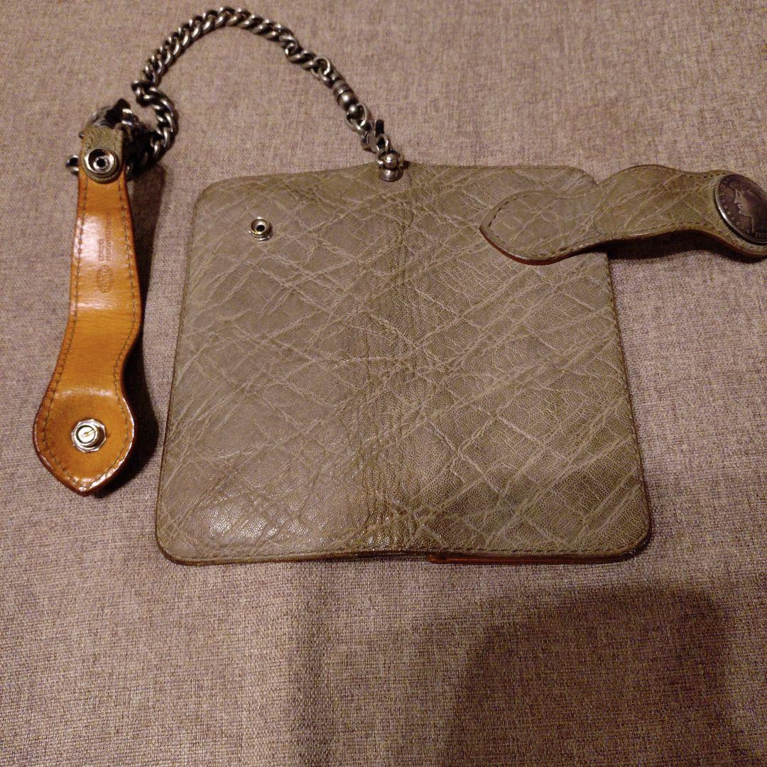 FUNNY 長財布 ウォレットチェーン 象革