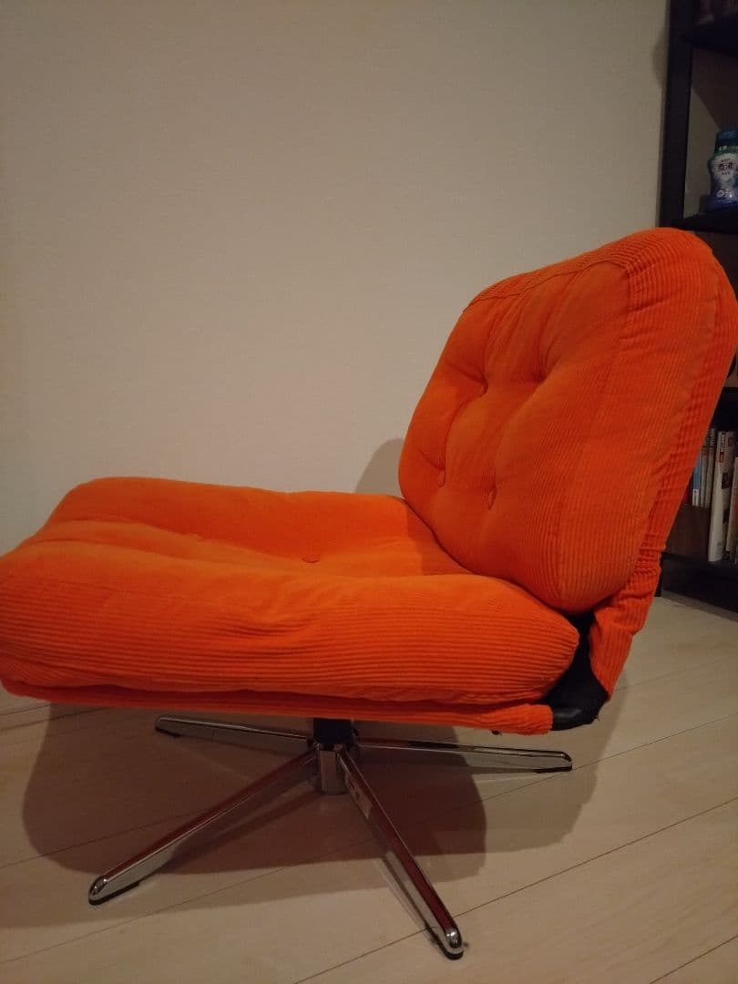 IKEA ディヴリンゲ オレンジ コーデュロイ 1人掛けソファ