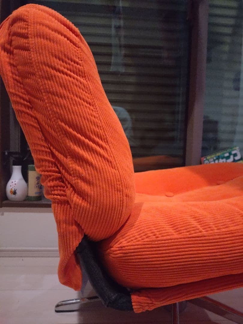 IKEA ディヴリンゲ オレンジ コーデュロイ 1人掛けソファ